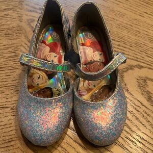 Kids Glittery Blue Mary Jane Shoes